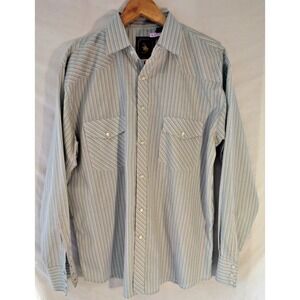 Men's Size Small West Adventure Western Style Shirt Vintage Pearl Snaps